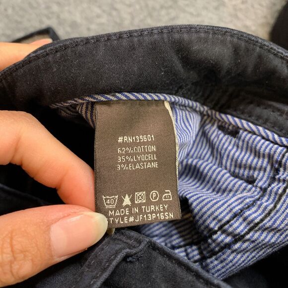 Jack of Spades Pants Mens 38 Black Classic Straight High Roller Stretch Sateen - Picture 7 of 11